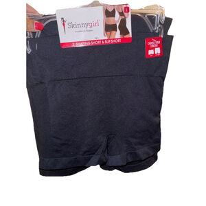 Skinny Girl BLACK Shaping Short & Slip Short 2-Pack Large